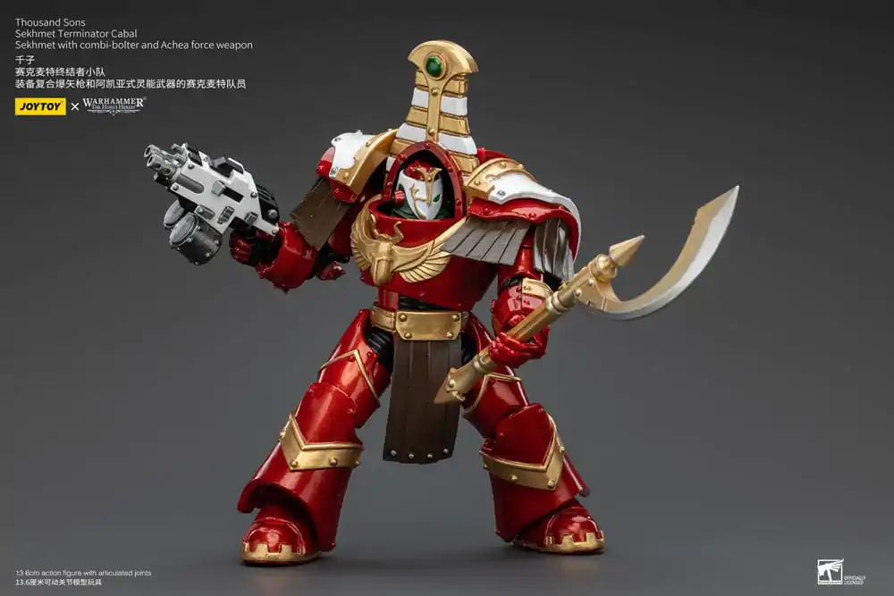 Warhammer The Horus Heresy Action Figure 1/18 Thousand Sons Sekhmet Terminator Cabal Sekhmet with Combi-Bolter and Achea Force Weapon 14 cm termékfotó