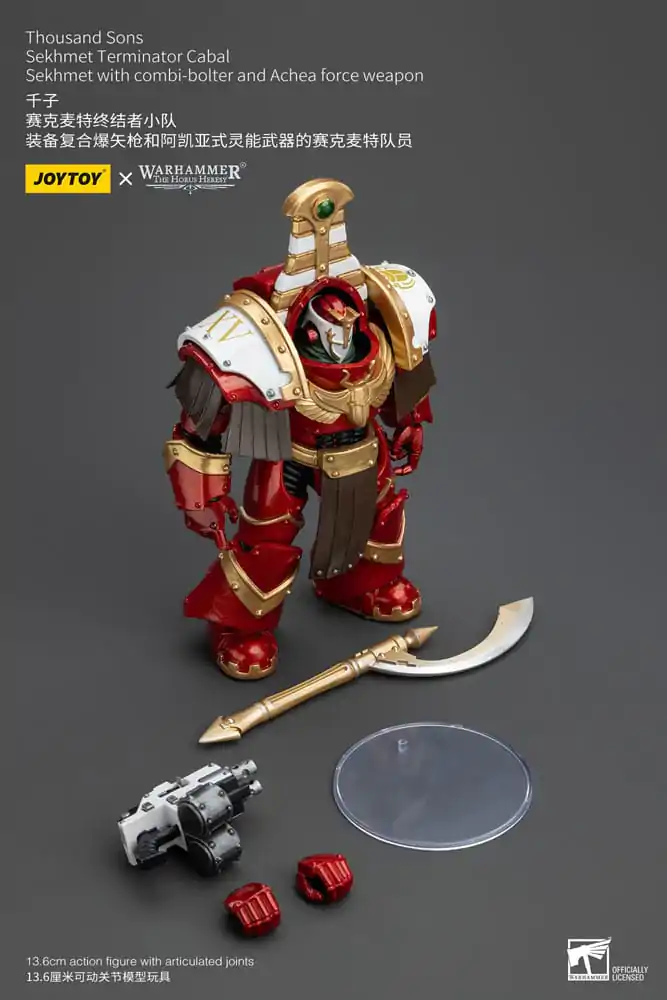 Warhammer The Horus Heresy Action Figure 1/18 Thousand Sons Sekhmet Terminator Cabal Sekhmet with Combi-Bolter and Achea Force Weapon 14 cm termékfotó