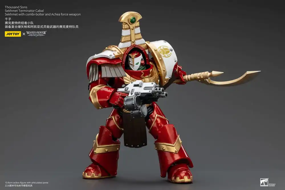 Warhammer The Horus Heresy Action Figure 1/18 Thousand Sons Sekhmet Terminator Cabal Sekhmet with Combi-Bolter and Achea Force Weapon 14 cm termékfotó