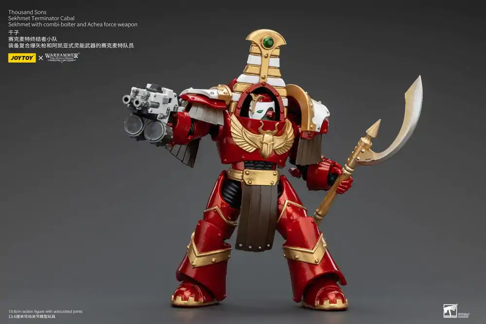 Warhammer The Horus Heresy Action Figure 1/18 Thousand Sons Sekhmet Terminator Cabal Sekhmet with Combi-Bolter and Achea Force Weapon 14 cm termékfotó