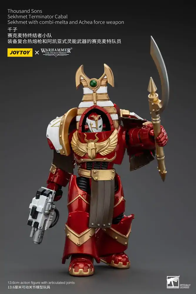 Warhammer The Horus Heresy Action Figure 1/18 Thousand Sons Sekhmet Terminator Cabal Sekhmet with Combi-Melta and Achea Force Weapon 14 cm termékfotó