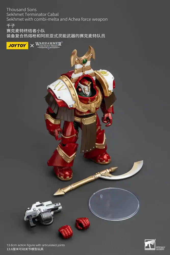 Warhammer The Horus Heresy Action Figure 1/18 Thousand Sons Sekhmet Terminator Cabal Sekhmet with Combi-Melta and Achea Force Weapon 14 cm termékfotó