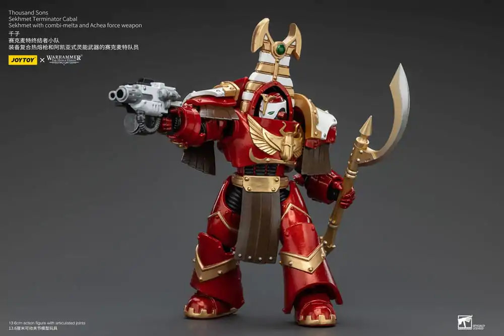 Warhammer The Horus Heresy Action Figure 1/18 Thousand Sons Sekhmet Terminator Cabal Sekhmet with Combi-Melta and Achea Force Weapon 14 cm termékfotó