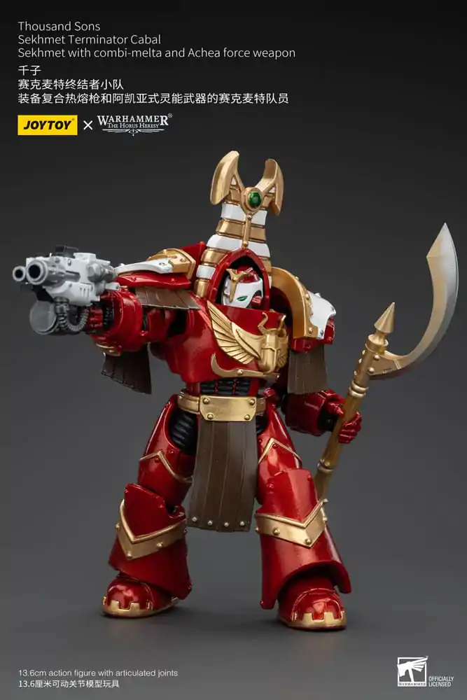 Warhammer The Horus Heresy Action Figure 1/18 Thousand Sons Sekhmet Terminator Cabal Sekhmet with Combi-Melta and Achea Force Weapon 14 cm termékfotó