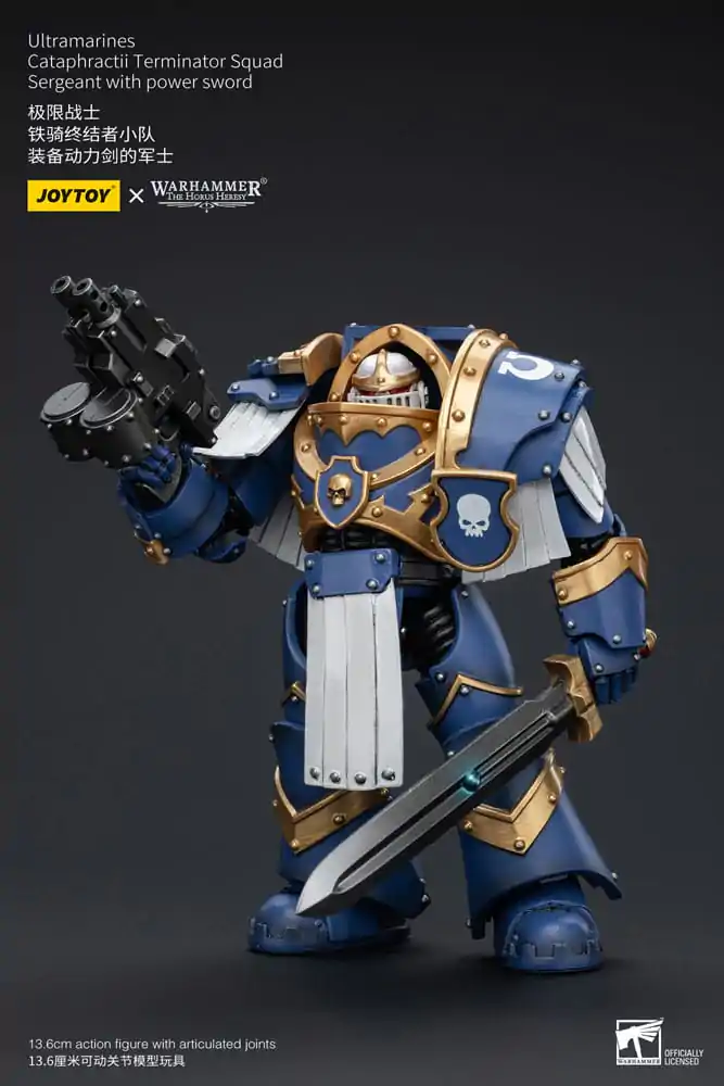 Warhammer The Horus Heresy Action Figure 1/18 Ultramarines Cataphractii Terminator Squad Sergeant with Power Sword 14 cm termékfotó