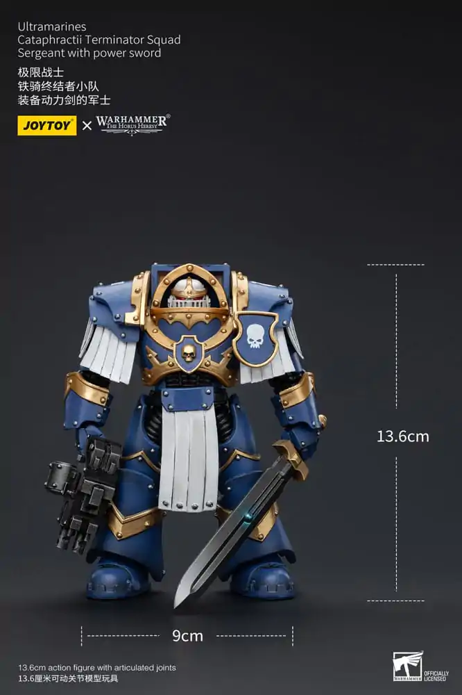 Warhammer The Horus Heresy Action Figure 1/18 Ultramarines Cataphractii Terminator Squad Sergeant with Power Sword 14 cm termékfotó