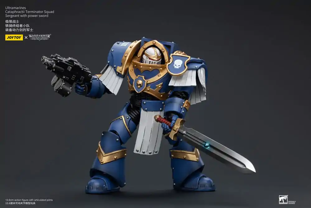 Warhammer The Horus Heresy Action Figure 1/18 Ultramarines Cataphractii Terminator Squad Sergeant with Power Sword 14 cm termékfotó