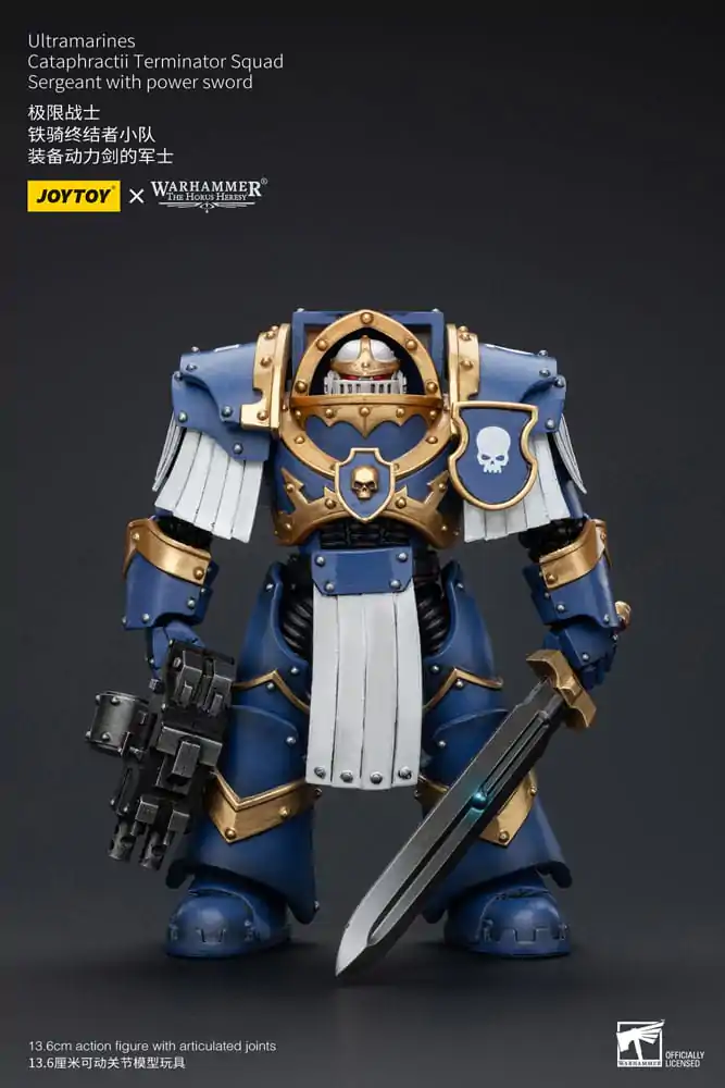 Warhammer The Horus Heresy Action Figure 1/18 Ultramarines Cataphractii Terminator Squad Sergeant with Power Sword 14 cm termékfotó