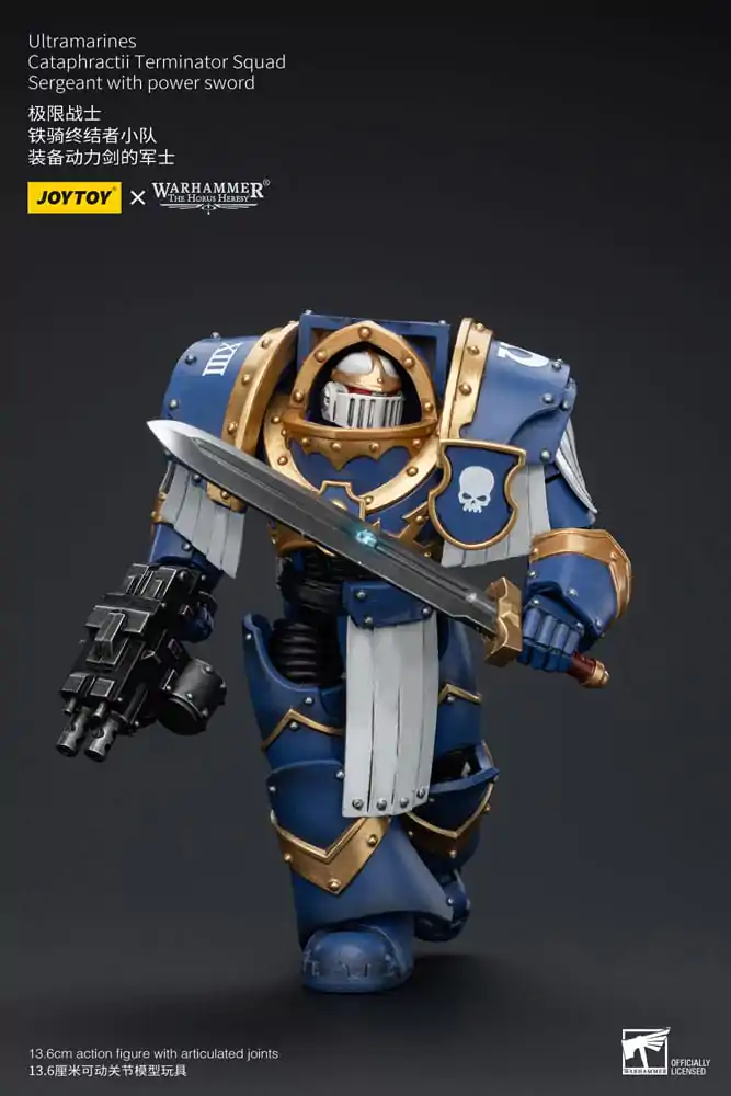 Warhammer The Horus Heresy Action Figure 1/18 Ultramarines Cataphractii Terminator Squad Sergeant with Power Sword 14 cm termékfotó