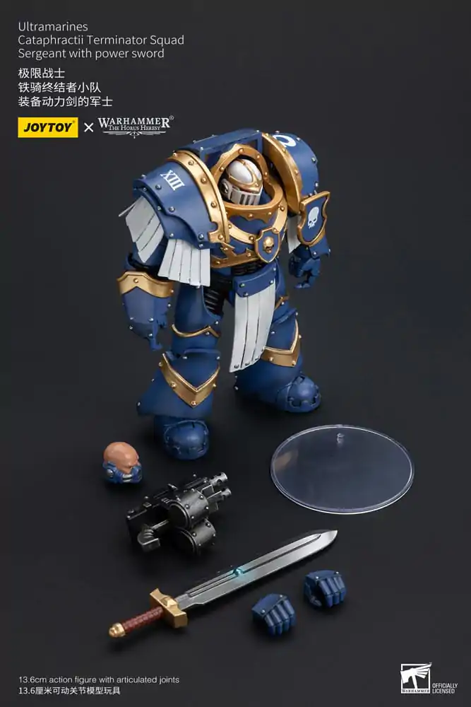 Warhammer The Horus Heresy Action Figure 1/18 Ultramarines Cataphractii Terminator Squad Sergeant with Power Sword 14 cm termékfotó