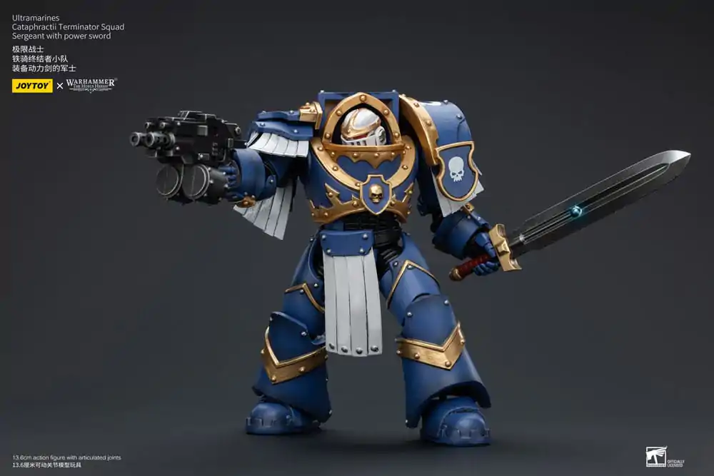 Warhammer The Horus Heresy Action Figure 1/18 Ultramarines Cataphractii Terminator Squad Sergeant with Power Sword 14 cm termékfotó