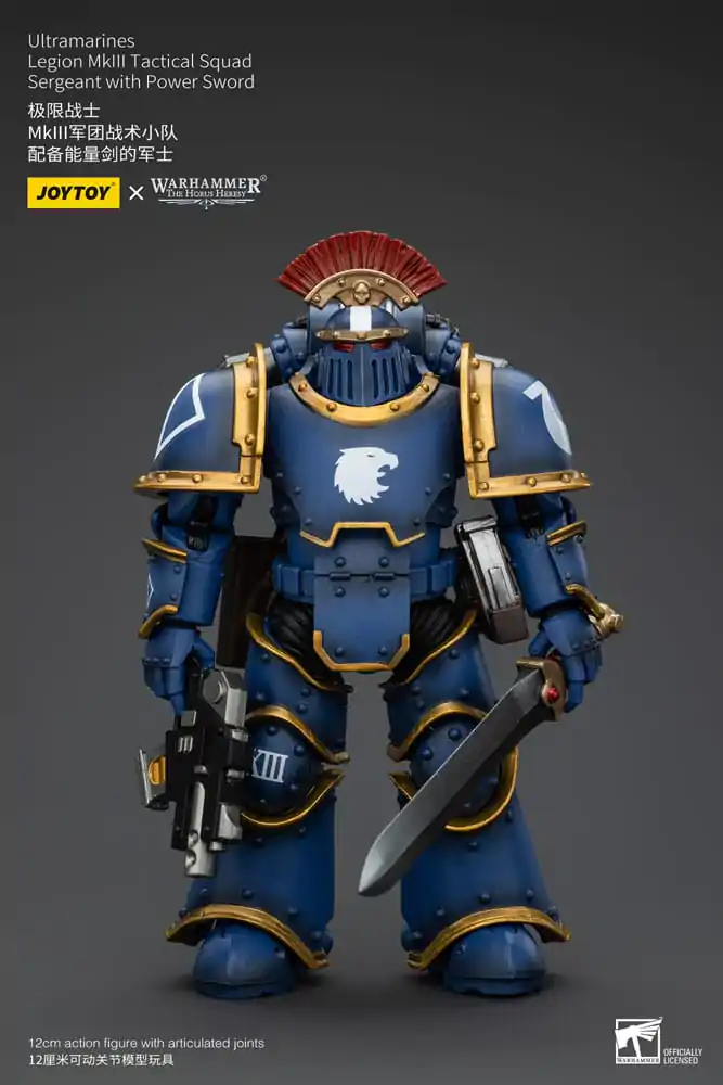 Warhammer The Horus Heresy Action Figure 1/18 Ultramarines Legion MKIII Tactical Squad Sergeant with Power Sword 12 cm termékfotó