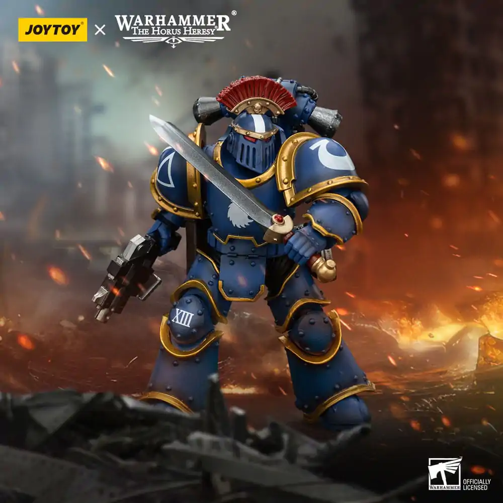 Warhammer The Horus Heresy Action Figure 1/18 Ultramarines Legion MKIII Tactical Squad Sergeant with Power Sword 12 cm termékfotó