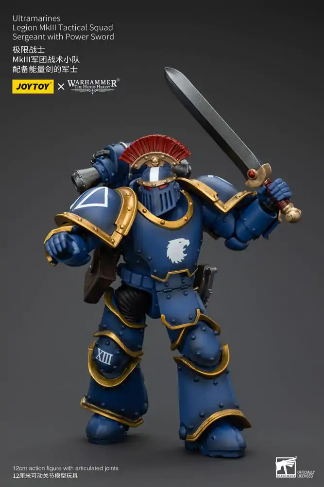 Warhammer The Horus Heresy Action Figure 1/18 Ultramarines Legion MKIII Tactical Squad Sergeant with Power Sword 12 cm termékfotó