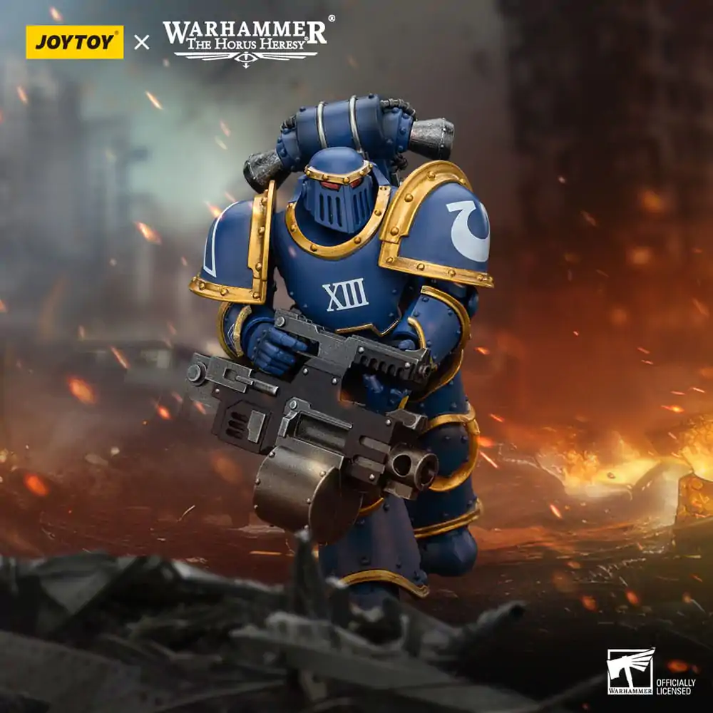 Warhammer The Horus Heresy Action Figure 1/18 Ultramarines Legion MKIII Tactical Support Squad Legionary with Heavy Bolter 12 cm termékfotó