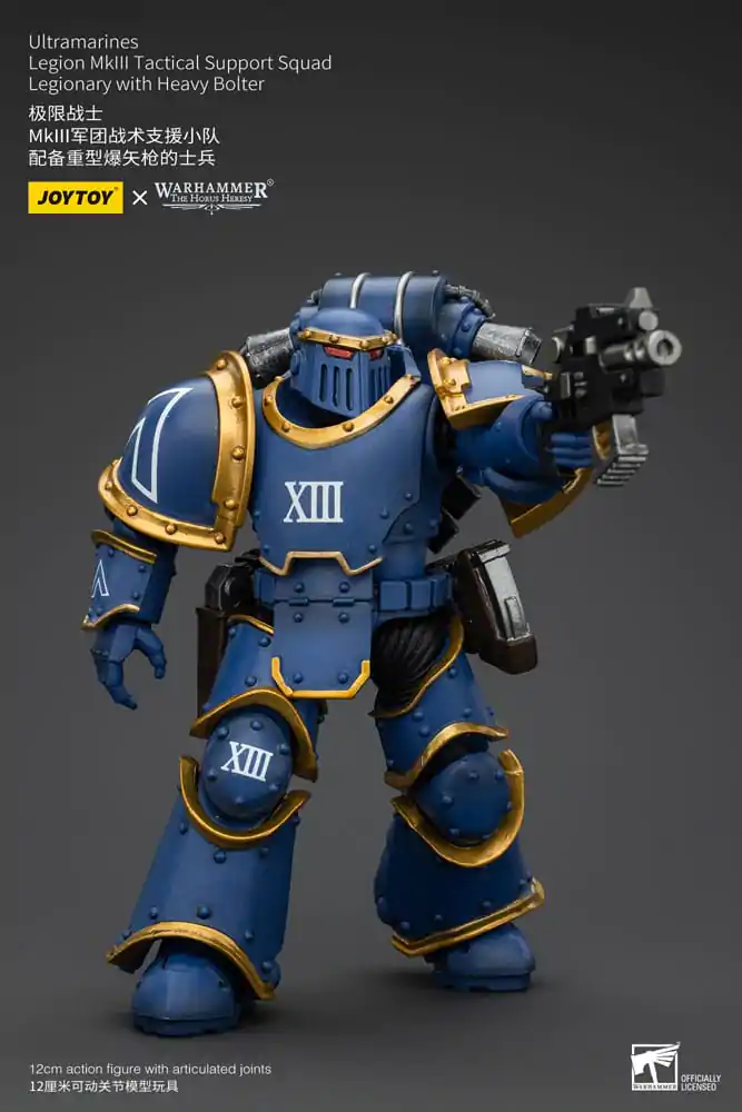 Warhammer The Horus Heresy Action Figure 1/18 Ultramarines Legion MKIII Tactical Support Squad Legionary with Heavy Bolter 12 cm termékfotó