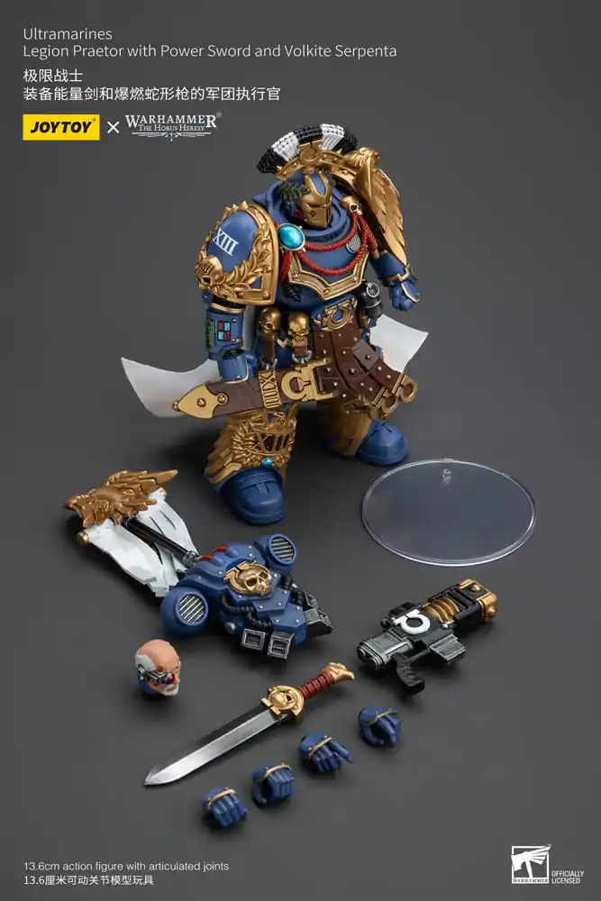 Warhammer The Horus Heresy Action Figure 1/18 Ultramarines Legion Praetor with Power Sword and Volkite Serpenta 12 cm termékfotó