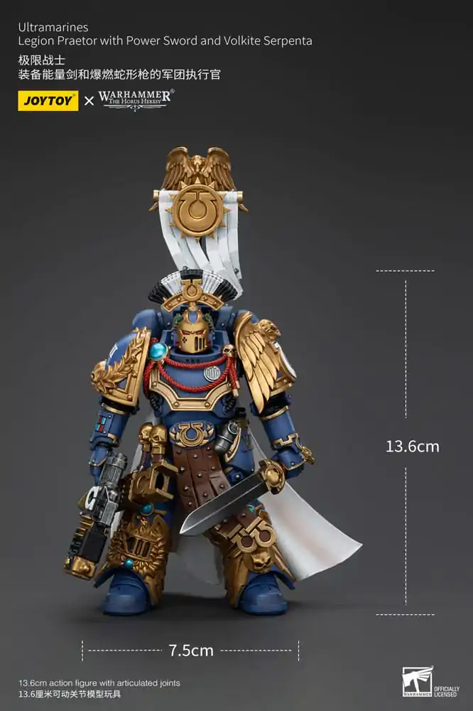 Warhammer The Horus Heresy Action Figure 1/18 Ultramarines Legion Praetor with Power Sword and Volkite Serpenta 12 cm termékfotó