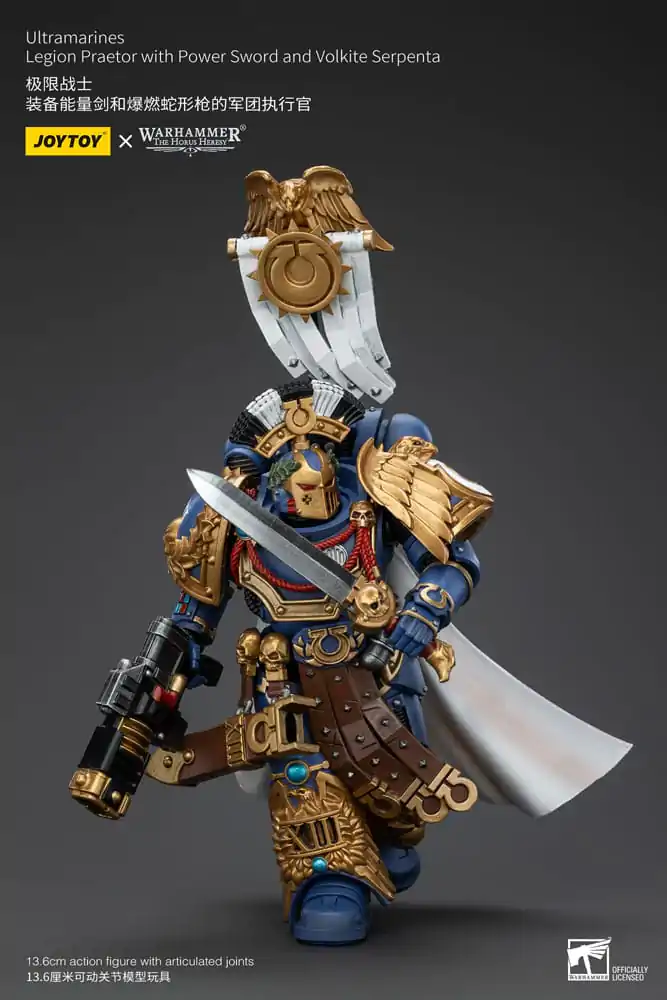 Warhammer The Horus Heresy Action Figure 1/18 Ultramarines Legion Praetor with Power Sword and Volkite Serpenta 12 cm termékfotó