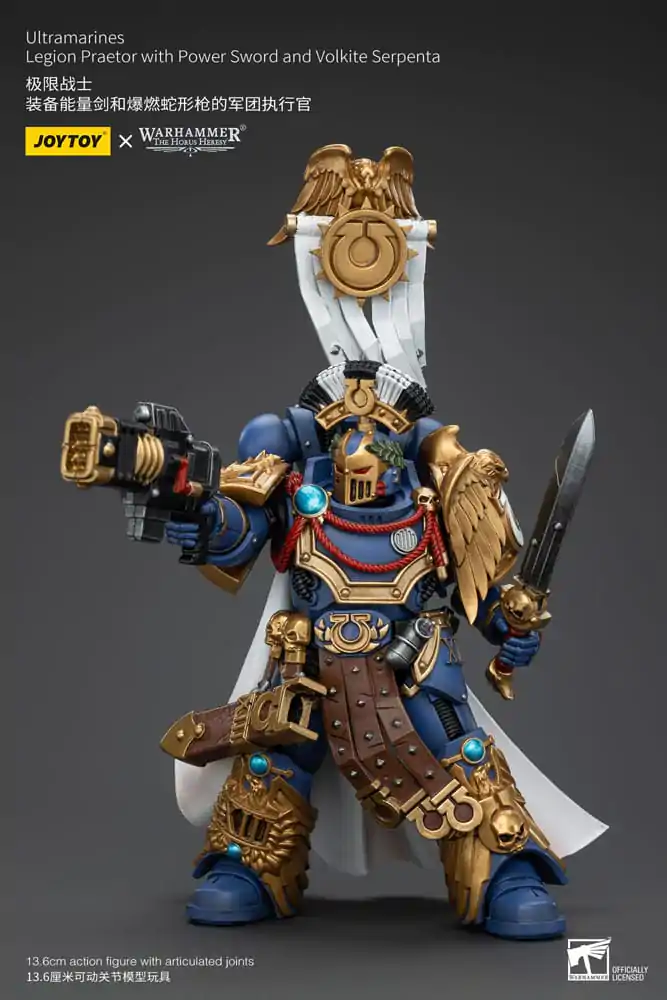 Warhammer The Horus Heresy Action Figure 1/18 Ultramarines Legion Praetor with Power Sword and Volkite Serpenta 12 cm termékfotó