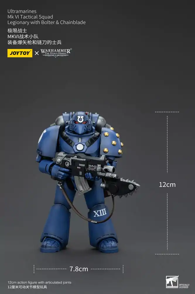 Warhammer The Horus Heresy Action Figure 1/18 Ultramarines MK VI Tactical Squad Legionary with Bolter & Chainblade 12 cm termékfotó