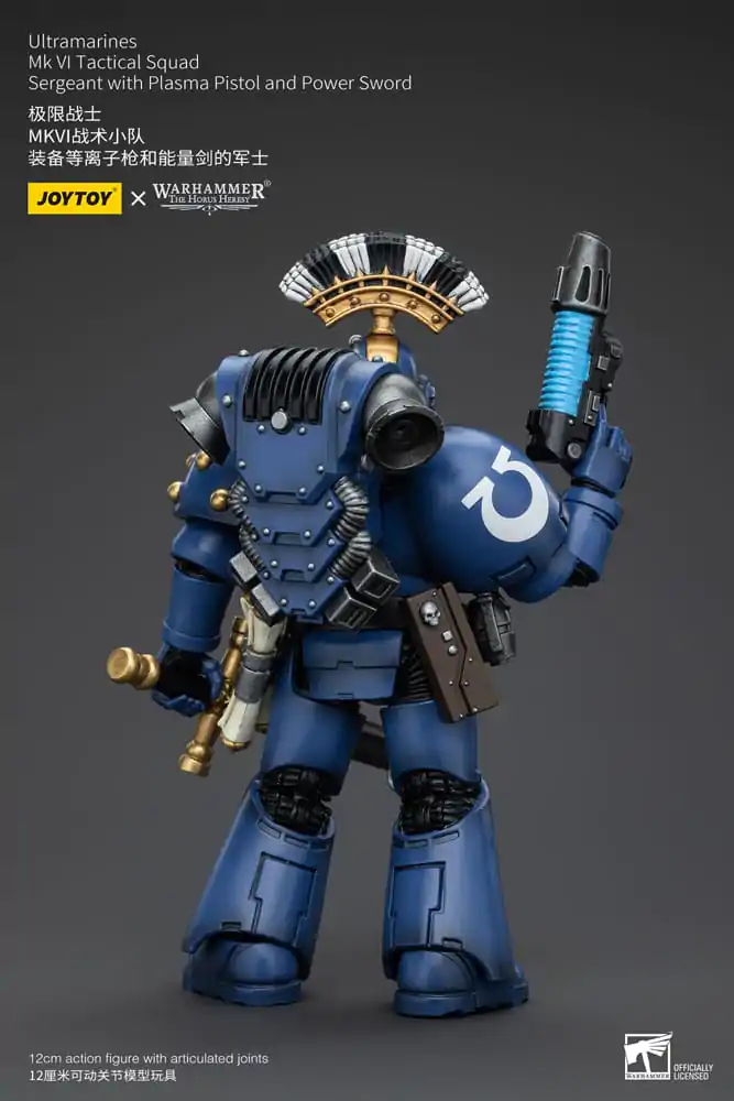 Warhammer The Horus Heresy Action Figure 1/18 Ultramarines MK VI Tactical Squad Sergeant with Plasma Pistol and Power Sword 12 cm termékfotó