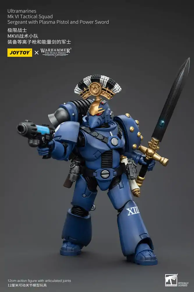 Warhammer The Horus Heresy Action Figure 1/18 Ultramarines MK VI Tactical Squad Sergeant with Plasma Pistol and Power Sword 12 cm termékfotó