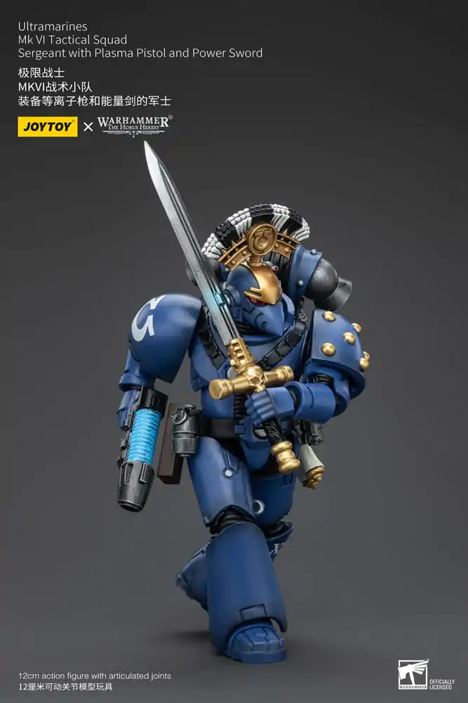 Warhammer The Horus Heresy Action Figure 1/18 Ultramarines MK VI Tactical Squad Sergeant with Plasma Pistol and Power Sword 12 cm termékfotó