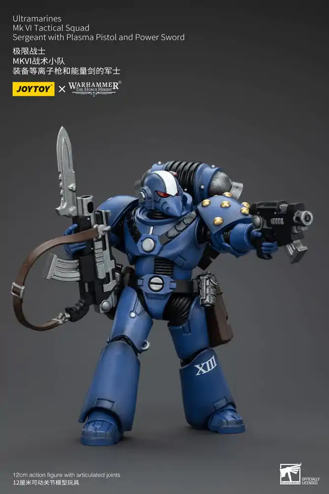 Warhammer The Horus Heresy Action Figure 1/18 Ultramarines MK VI Tactical Squad Sergeant with Plasma Pistol and Power Sword 12 cm termékfotó