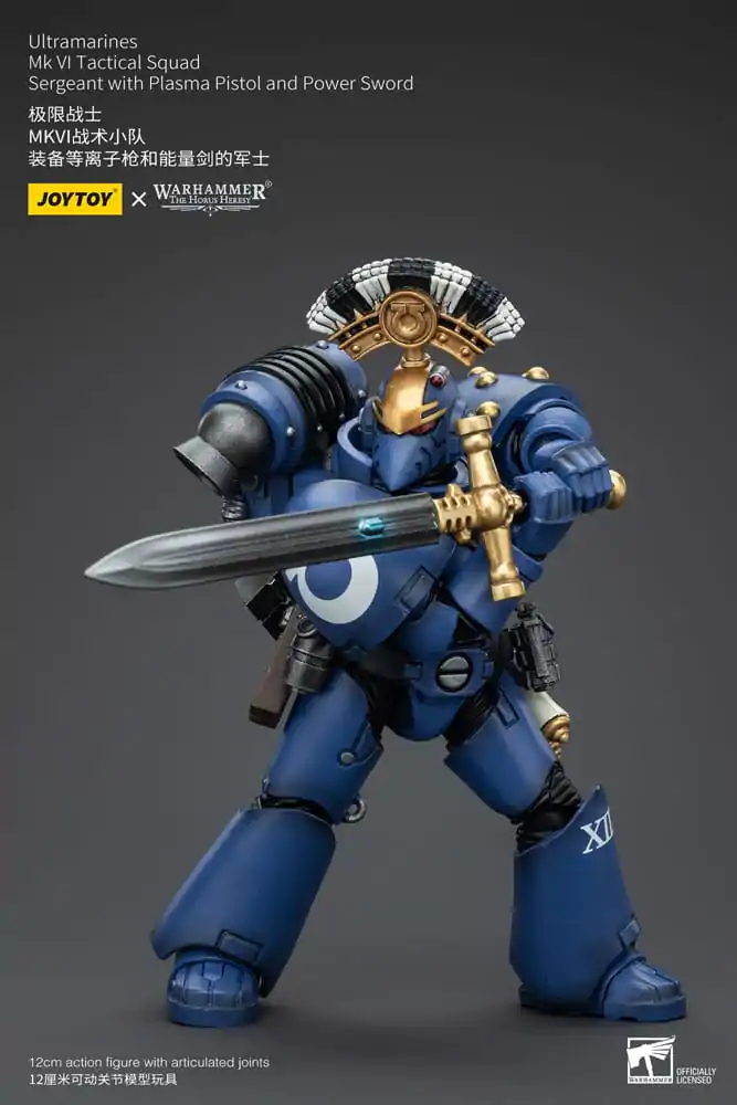 Warhammer The Horus Heresy Action Figure 1/18 Ultramarines MK VI Tactical Squad Sergeant with Plasma Pistol and Power Sword 12 cm termékfotó