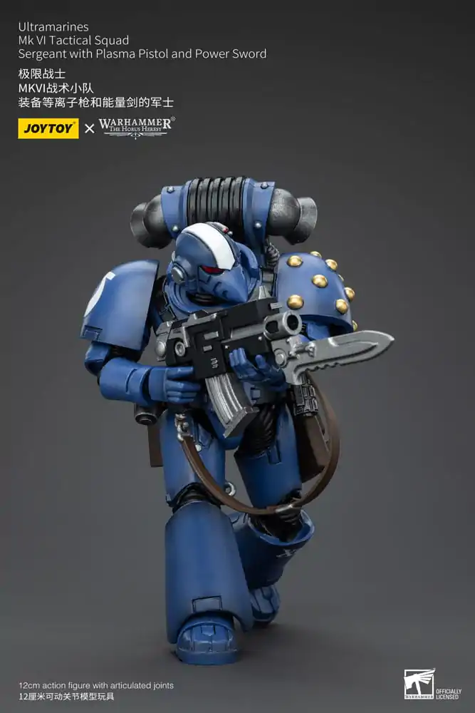 Warhammer The Horus Heresy Action Figure 1/18 Ultramarines MK VI Tactical Squad Sergeant with Plasma Pistol and Power Sword 12 cm termékfotó