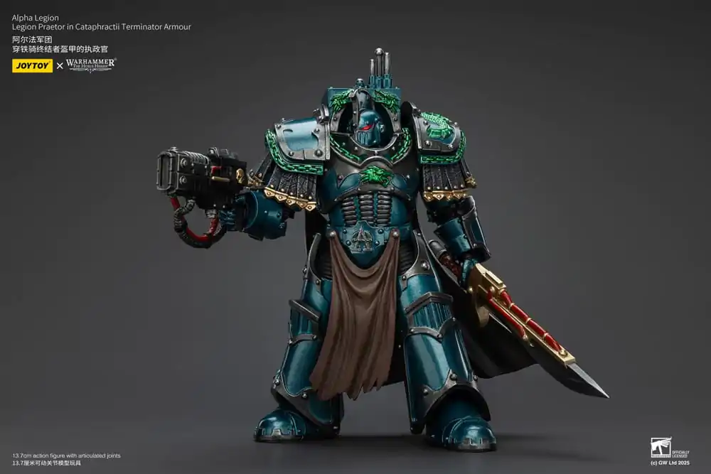 Warhammer The Horus Heresy Action Figure Alpha Legion Legion Praetor in Cataphractii Terminator Armour 14 cm product photo