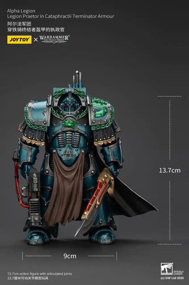 Warhammer The Horus Heresy Action Figure Alpha Legion Legion Praetor in Cataphractii Terminator Armour 14 cm product photo