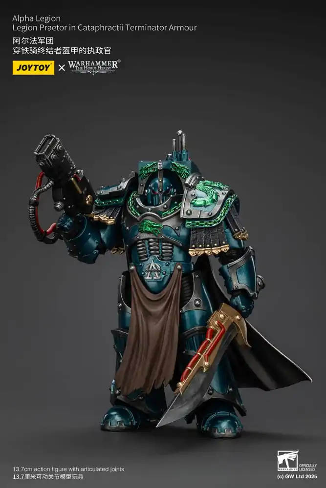 Warhammer The Horus Heresy Action Figure Alpha Legion Legion Praetor in Cataphractii Terminator Armour 14 cm product photo
