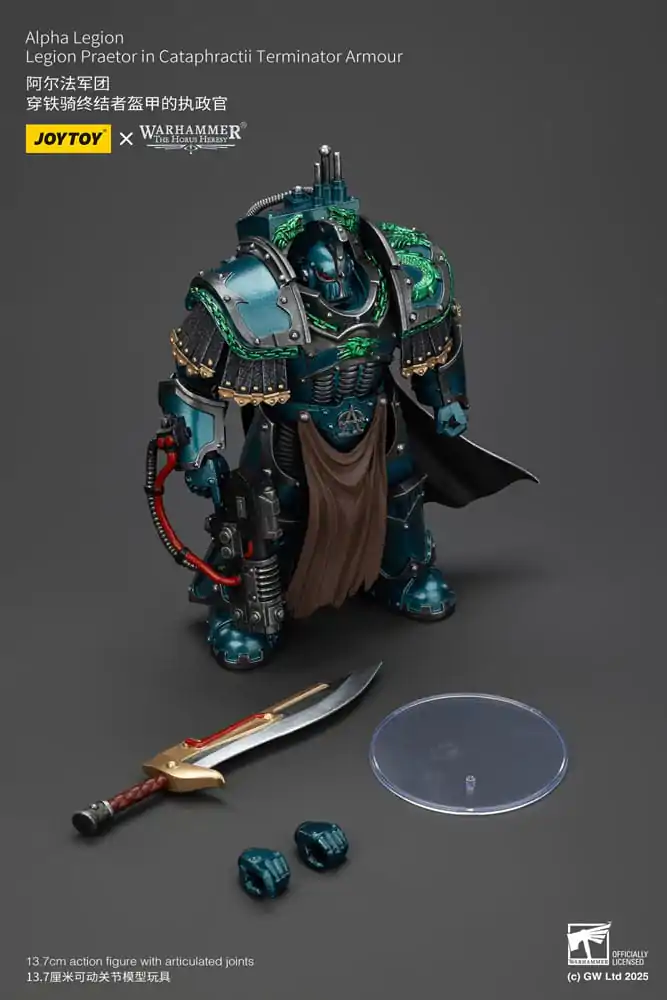 Warhammer The Horus Heresy Action Figure Alpha Legion Legion Praetor in Cataphractii Terminator Armour 14 cm product photo