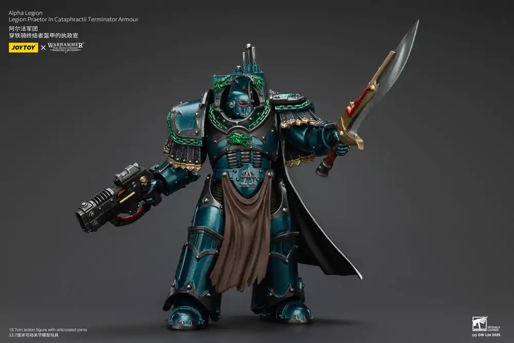 Warhammer The Horus Heresy Action Figure Alpha Legion Legion Praetor in Cataphractii Terminator Armour 14 cm product photo