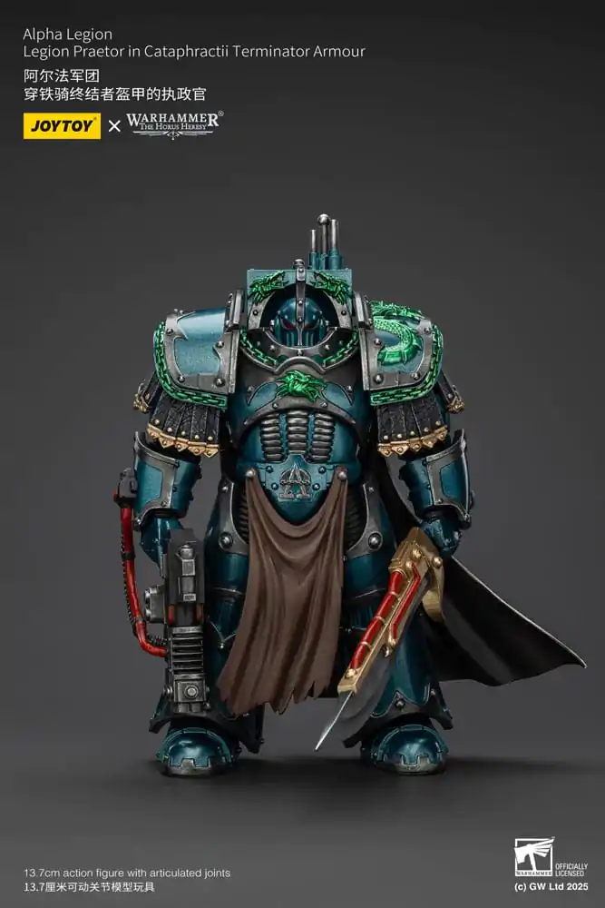 Warhammer The Horus Heresy Action Figure Alpha Legion Legion Praetor in Cataphractii Terminator Armour 14 cm product photo