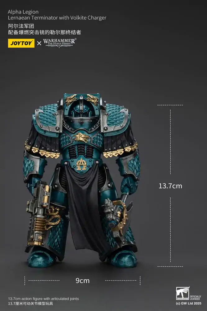 Warhammer The Horus Heresy Action Figure Alpha Legion Lernaean Terminator with Volkite Charger 20 cm product photo
