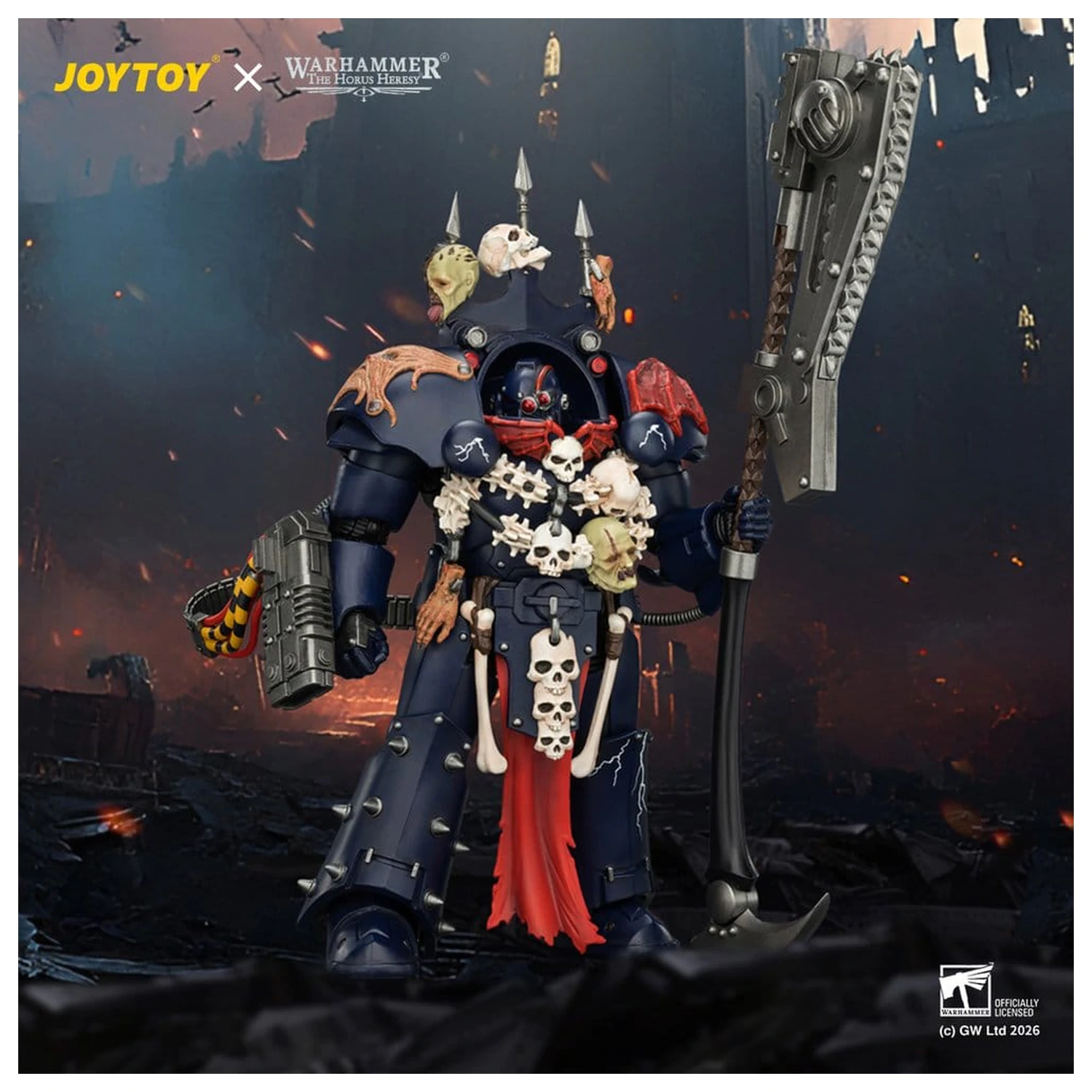 Warhammer The Horus Heresy Action Figure Night Lords Legion Praetor in Tartaros Terminator Armour 14 cm product photo