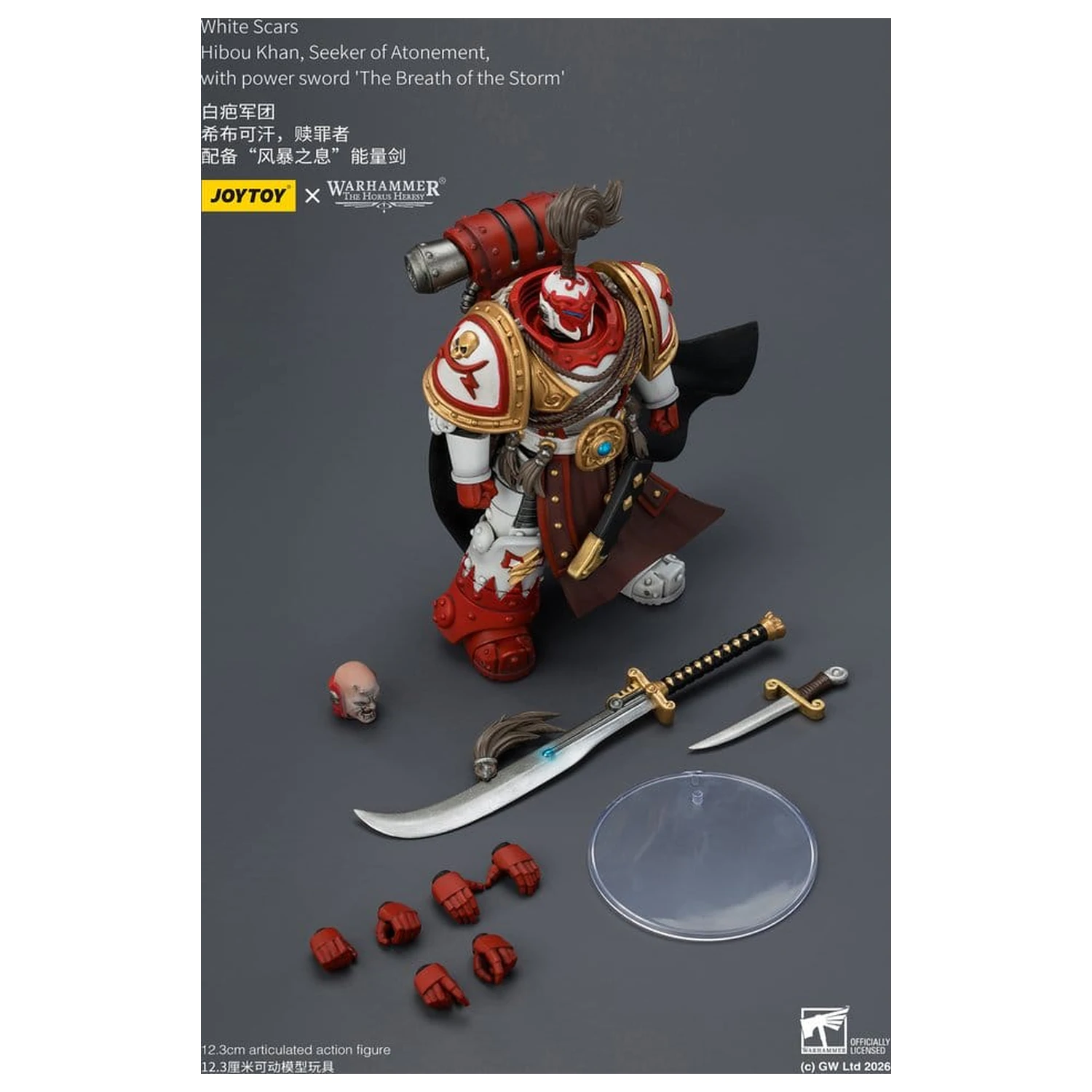 Warhammer The Horus Heresy Action Figure White Scars Hibou Khan, Seeker of Atonement 12 cm product photo