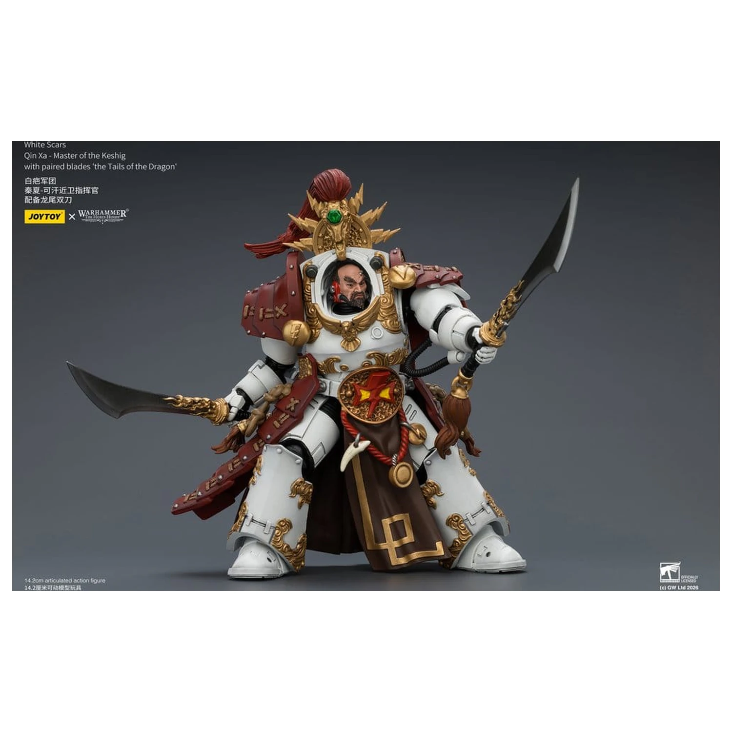 Warhammer The Horus Heresy Action Figure White Scars Qin Xa - Master of the Keshig 14 cm product photo