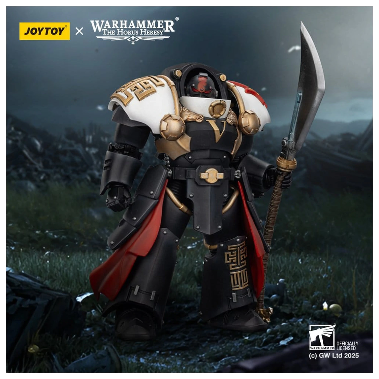 Warhammer The Horus Heresy Action Figure White Scars Ebon Keshig Terminator 1 with Power Glaive 13 cm product photo