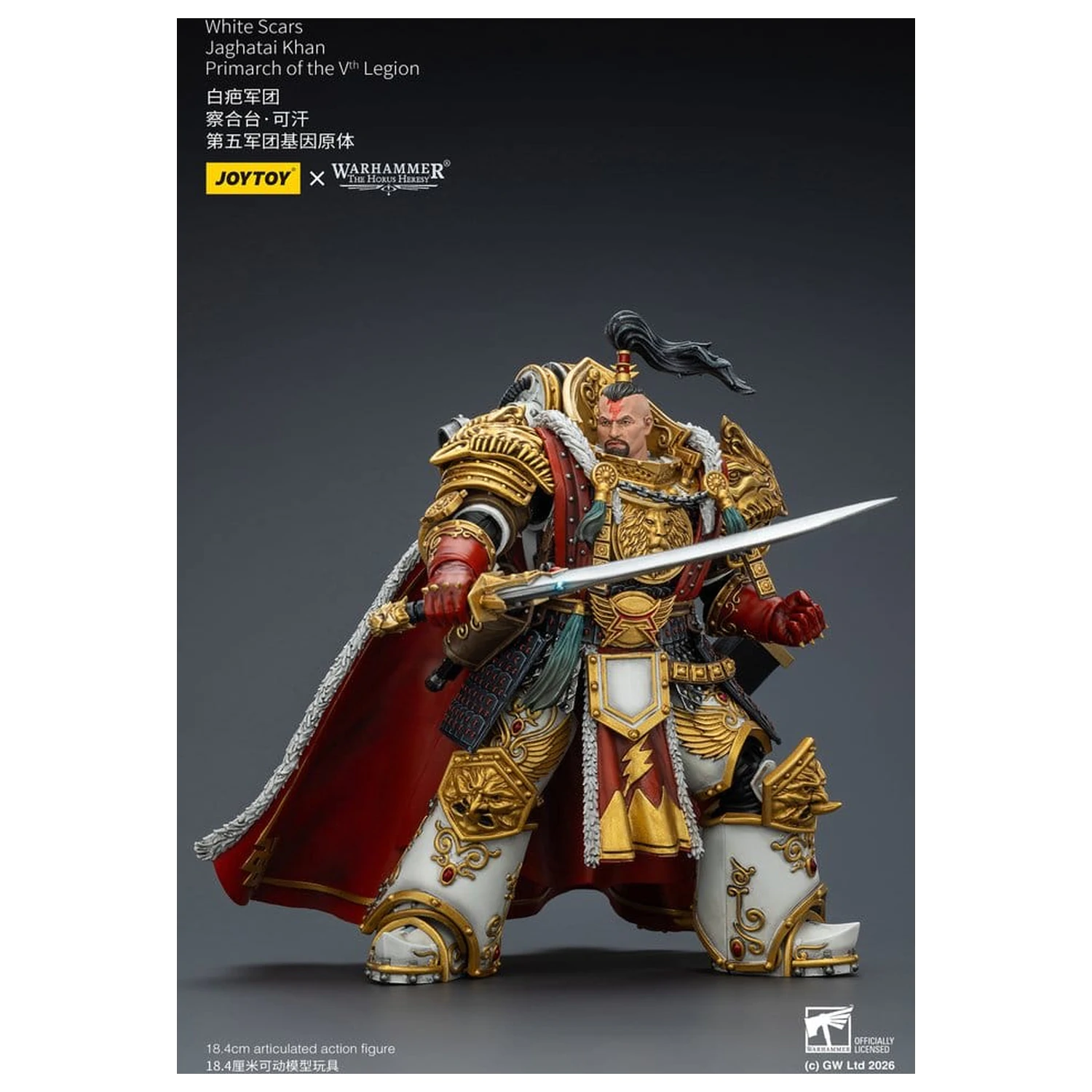 Warhammer The Horus Heresy Action Figure White Scars Jaghatai Khan Primarch of the Vth Legion 19 cm product photo