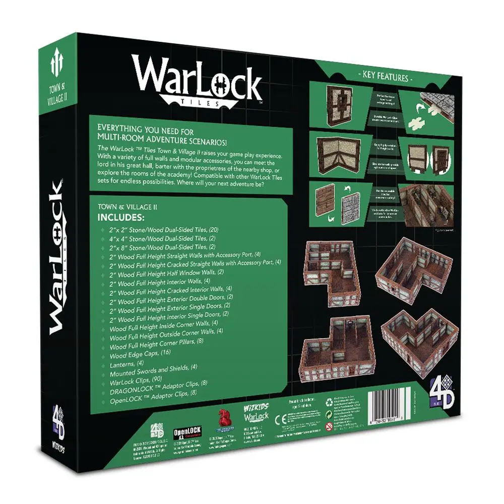 WarLock Tiles: Town &amp; Village II - Full Height Plaster Walls product photo