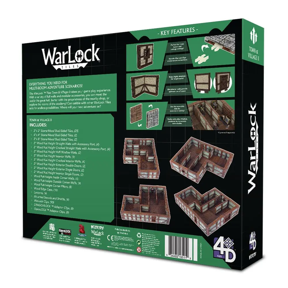 WarLock Tiles: Town &amp; Village II - Full Height Plaster Walls product photo