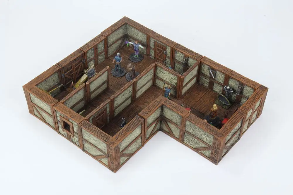 WarLock Tiles: Town &amp; Village II - Full Height Plaster Walls Expansion product photo