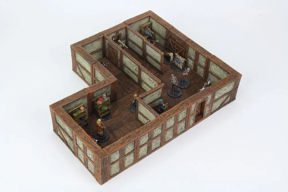 WarLock Tiles: Town &amp; Village II - Full Height Plaster Walls Expansion product photo