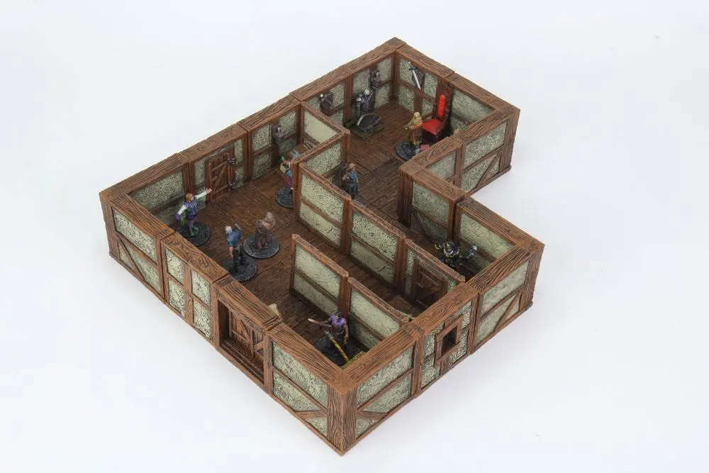 WarLock Tiles: Town &amp; Village II - Full Height Plaster Walls Expansion product photo