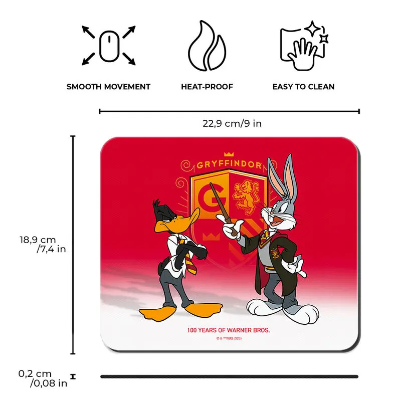 Warner Bros 100th Anniversary Looney Tunes Harry Potter Gryffindor mouse pad product photo