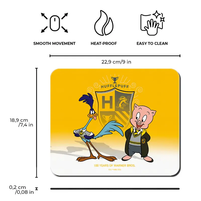 Warner Bros 100th Anniversary Looney Tunes Harry Potter Hufflepuff mouse pad product photo